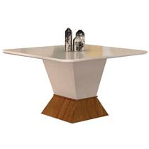 Mesa de Jantar Moderna Quadrada - Larissa-1,35x1,35m - Leifer Móveis