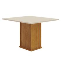 Mesa De Jantar Napoli 90x90 Reto Freijó Decor Off White - Leifer Móveis