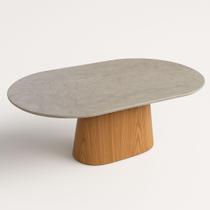 Mesa de Jantar Oblongo 244x137 cm Freijó Tampo Mármore Branco Extra Mesa de Jantar Oblongo 244x137 cm Freijó Tampo Mármore Branco Extra