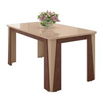 Mesa de Jantar Opera 4 Lugares com Tampo de Vidro Mesa de Jantar Opera 4 Lugares com Tampo de Vidro