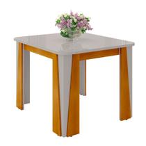 Mesa de Jantar Opera 4 Lugares com Tampo de Vidro Mesa de Jantar Opera 4 Lugares com Tampo de Vidro