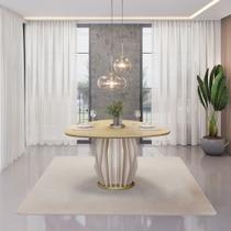 Mesa de Jantar Orgânica 136cm Tokio DJ Móveis Mesa de Jantar Orgânica 136cm Tokio DJ Móveis