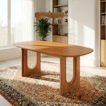 Mesa de Jantar Orgânica 8 Lugares 210cm Tali CabeCasa MadeiraOriginals Marrom Cinamomo Mesa de Jantar Orgânica 8 Lugares 210cm Tali CabeCasa MadeiraOriginals Marrom Cinamomo