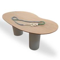 Mesa de Jantar Organica Ayla 244x137cm Madeira e Laca