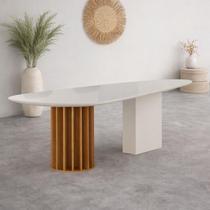 Mesa de Jantar Orgânica com vidro 2 Torres 2x1 Arbo Design