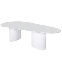 Mesa de Jantar Orgânica Duo 180x100cm Laca Branca Mesa de Jantar Orgânica Duo 180x100cm Laca Branca