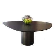 Mesa de jantar orgânica holanda 140x120cm madeira ébano