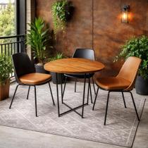 Mesa De Jantar ORGANICA Para 4 Cadeiras Lugares Estilo Industrial Ferro Para Area Gourmet CHURRASQUEIRA AMBIENTE INTERNO