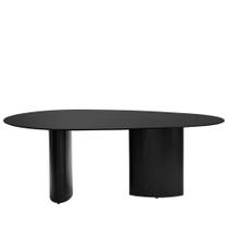 Mesa de Jantar Orgânica para 8 Lugares Gaya 220 cm - Preto Fosco