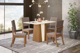 Mesa de Jantar Orus 120 4 Cad. Milla Amendoa - Henn Mesa de Jantar Orus 120 4 Cad. Milla Amendoa - Henn