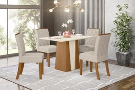 Mesa de Jantar Orus 120 4 Cad. Vita Linho - Henn Mesa de Jantar Orus 120 4 Cad. Vita Linho - Henn