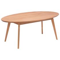 Mesa de Jantar Oval Vértice 190cm em Madeira Maciça - Natural - Madebal