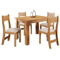 Mesa de Jantar Palace Perla com 4 Cadeiras Viero Cor Brisa Mel Marfim Mesa de Jantar Palace Perla com 4 Cadeiras Viero Cor Brisa Mel Marfim