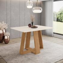 Mesa de Jantar para 4 Lugares 120cm Tampo Mdf Canto Reto Lins