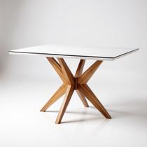 Mesa de Jantar para 4 Lugares 120x90cm Donna em Madeira Maciça