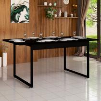 Mesa de Jantar Para 6 Lugares 160x80 Para Cozinha Sala de Jantar e Restaurante Com Pés de Ferro Mesa de Jantar Para 6 Lugares 160x80 Para Cozinha Sala de Jantar e Restaurante Com Pés de Ferro