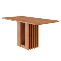 Mesa de Jantar para 6 Pessoas 160x80cm Cinamomo Tampo em MDF