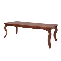 Mesa de Jantar para 8 Cadeiras Barcelona 250 x 110 cm Pés Luiz XV Madeira Maciça