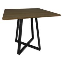 Mesa De Jantar Para Cozinha Em aço Estilo Industrial Gizé Tampo Quadrado 80cm