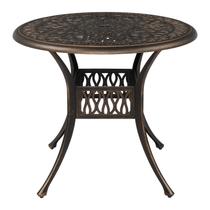 Mesa de jantar para pátio VINGLI redonda de alumínio fundido 90 cm Mesa de jantar para pátio VINGLI redonda de alumínio fundido 90 cm