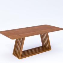 Mesa de Jantar Pitaia Natuame em Madeira Tauari com Tampo de Vidro 210cm Marrom/Cinamomo Mesa de Jantar Pitaia Natuame em Madeira Tauari com Tampo de Vidro 210cm Marrom/Cinamomo