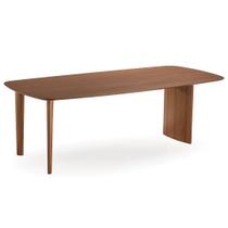 Mesa de Jantar Pulsare Ozki 200cm (Larg) Base Tripla e Tampo Madeira Retangular Eucalipto Cor Cedro