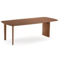 Mesa de Jantar Pulsare Ozki 240cm (Larg) Base Tripla e Tampo Madeira Retangular Eucalipto Cor Cedro