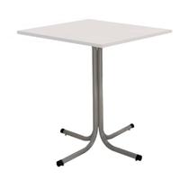 Mesa de Jantar Quadrada 70cm Cinza Tampo Madeira Branco