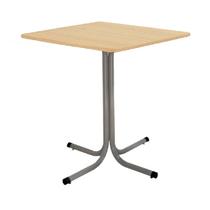Mesa de Jantar Quadrada 70cm Cinza Tampo Madeira Pinus