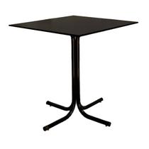 Mesa de Jantar Quadrada 70cm Preta Tampo Madeira Preto Mesa de Jantar Quadrada 70cm Preta Tampo Madeira Preto