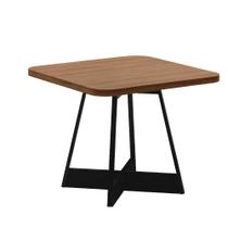 Mesa de Jantar Quadrada 90 cm Átria 1593 Carraro Nogal/Preto Mesa de Jantar Quadrada 90 cm Átria 1593 Carraro Nogal/Preto