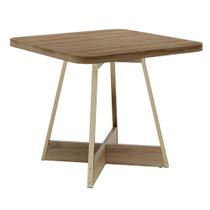 Mesa de Jantar Quadrada 90cm Átria 1593 Carraro Dourada Mesa de Jantar Quadrada 90cm Átria 1593 Carraro Dourada