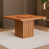 Mesa de Jantar Quadrada com Tampo Giratório 8 Lugares Multimóveis CR50231 Mesa de Jantar Quadrada com Tampo Giratório 8 Lugares Multimóveis CR50231