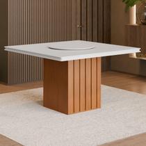 Mesa de Jantar Quadrada com Tampo Giratório 8 Lugares Multimóveis CR50231 Mesa de Jantar Quadrada com Tampo Giratório 8 Lugares Multimóveis CR50231