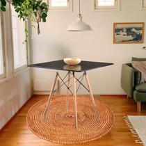Mesa de Jantar Quadrada Eames Eiffel 80cm Mdf Tx