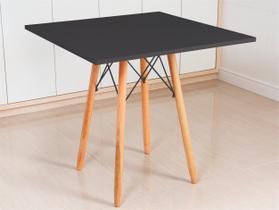 Mesa de Jantar Quadrada Eames Eiffel 90 cm - Preta - Fundição Petrópolis