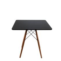 Mesa De Jantar Quadrada Eiffel 90cm Mdf Charles Eames - Base Em Madeira E Aço Carbono