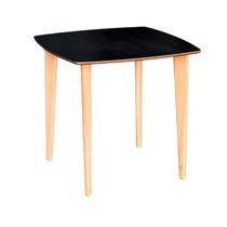 Mesa de Jantar Quadrada Especial 4 Lugares 80cm em Madeira - Preta