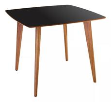 Mesa de Jantar Quadrada Especial em Madeira de 80cm na cor Preta