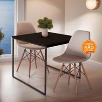 Mesa de Jantar Quadrada Industrial Salt Lake 80x80 para 4 lugares Cozinha