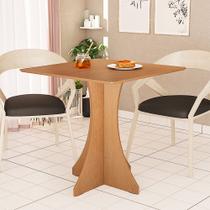 Mesa de Jantar Quadrada Lara 4 Lugares 70x70 Base em X em Mdf - Nature