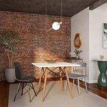 Mesa de Jantar Quadrada Louis Branca 90 cm