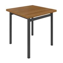 Mesa de Jantar Quadrada Madeira Maciça e Aço Ripado 75cm Prata Madeira Maciça/Martelado Prata Mesa de Jantar Quadrada Madeira Maciça e Aço Ripado 75cm Prata Madeira Maciça/Martelado Prata