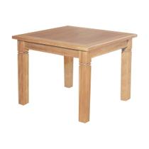 Mesa de Jantar Quadrada Madeira Maciça Rústica 1m Estela Pés Diamante - Natural