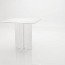 Mesa de Jantar Quadrada Moderna com Base Central Design Minimalista Dunna