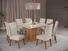 Mesa de Jantar Quadrada Monza com 8 Cadeiras Madeira Maciça Vegas Mesa de Jantar Quadrada Monza com 8 Cadeiras Madeira Maciça Vegas
