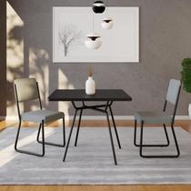 Mesa de Jantar Quadrada Soho BPU 90cm Est.Preta