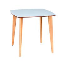 Mesa de Jantar Quadricurva 80x80cm 2 a 4 Lugares em Madeira - Dina - Branca