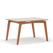 Mesa de Jantar Ravi Nature Base de Madeira Maciça e Mdf 120x90cm Mesa de Jantar Ravi Nature Base de Madeira Maciça e Mdf 120x90cm