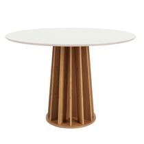 Mesa de Jantar Redonda 1,15m 4 Lugares Dalla Costa 100% MDF Mesa de Jantar Redonda 1,15m 4 Lugares Dalla Costa 100% MDF